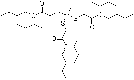 2,2',2''-[(甲基锡烷基)三硫代]三乙酸三异辛酯分子结构 (CAS 54849-38-6)