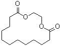 structure of CAS# 54982-83-1, 1,4-Dioxacyclohexadecane-5,16-dione