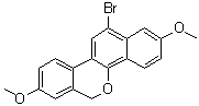 12-溴-2,8-二甲氧基-6H-二苯并[c,h]色烯分子结构 (CAS 550400-42-5)