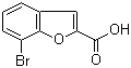 结构式 CAS# 550998-59-9, 7-溴苯并呋喃-2-甲酸