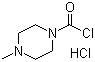 4-甲基哌嗪-1-甲酰氯盐酸盐分子结构 (CAS 55112-42-0)
