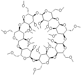 结构式 CAS# 55216-11-0, 三甲基-beta-环糊精