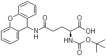 N-叔丁氧羰基-N'-(9-氧杂蒽基)-L-谷氨酰胺分子结构 (CAS 55260-24-7)
