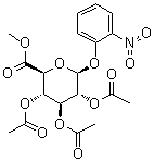 2-硝基苯基 beta-D-葡糖吡喃糖苷酸甲酯 2,3,4-三乙酸酯分子结构 (CAS 55274-44-7)