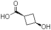 顺式-3-羟基环丁基甲酸分子结构 (CAS 552849-33-9)