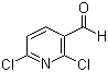 2,6-二氯-3-吡啶甲醛分子结构 (CAS 55304-73-9)