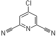 4-氯-2,6-吡啶二甲腈分子结构 (CAS 55306-66-6)