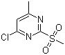 4-氯-6-甲基-2-(甲基磺酰基)嘧啶分子结构 (CAS 55329-22-1)