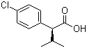 (S)-2-(4-氯苯基)-3-甲基丁酸分子结构 (CAS 55332-38-2)