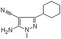 5-氨基-3-环己基-1-甲基-1H-吡唑-4-甲腈分子结构 (CAS 553672-05-2)