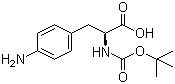 Boc-4-氨基-L-苯丙氨酸分子结构 (CAS 55533-24-9)