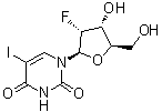 2'-脱氧-2'-氟-5-碘尿苷分子结构 (CAS 55612-21-0)