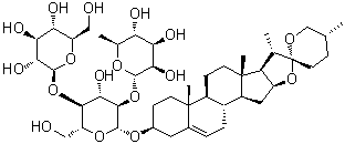 三角叶薯蓣皂甙分子结构 (CAS 55659-75-1)