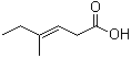 4-甲基-3-己烯酸分子结构 (CAS 55665-79-7)