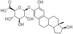 2-羟基雌甾二醇 3-葡糖苷酸分子结构 (CAS 55666-09-6)