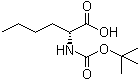 N-叔丁氧羰基-D-正亮氨酸分子结构 (CAS 55674-63-0)
