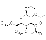 1-甲基乙基 1-硫代-beta-D-吡喃葡萄糖苷 2,3,4,6-四乙酸酯分子结构 (CAS 55692-84-7)