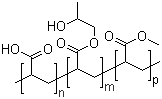 丙烯酸-丙烯酸甲酯-丙烯酸羟丙酯共聚物分子结构 (CAS 55719-33-0)