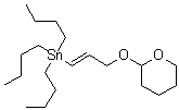 三丁基[(1E)-3-[(四氢-2H-吡喃-2-基)氧基]-1-丙烯-1-基]锡烷分子结构 (CAS 55723-10-9)