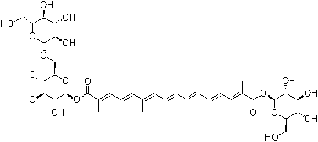 西红花苷 II分子结构 (CAS 55750-84-0)