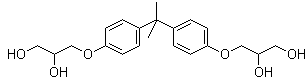 双酚 A 双(2,3-二羟基丙基)醚分子结构 (CAS 5581-32-8)