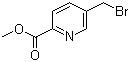 结构式 CAS# 55876-84-1, 5-溴甲基吡啶-2-甲酸甲酯