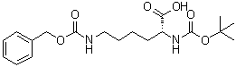 N2-[叔丁氧羰基]-N6-[苄氧羰基]-D-赖氨酸分子结构 (CAS 55878-47-2)