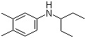 N-(1-乙基丙基)-3,4-二甲基苯胺分子结构 (CAS 56038-89-2)