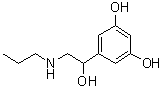 5-[1-羟基-2-(丙基氨基)乙基]-1,3-苯二酚分子结构 (CAS 56050-06-7)
