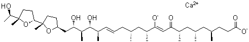 钙离子霉素分子结构 (CAS 56092-82-1)