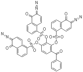 2,3,4-三羟基二苯甲酮 三(1,2-萘醌-2-叠氮代-5-磺酸酯)分子结构 (CAS 5610-94-6)