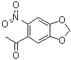 1-(6-硝基-1,3-苯并二氧杂环戊烯-5-基)乙酮分子结构 (CAS 56136-84-6)