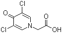 3,5-二氯-4-吡啶酮-1-乙酸分子结构 (CAS 56187-37-2)