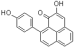 2-羟基-9-(4-羟基苯基)-1H-萘嵌苯-1-酮分子结构 (CAS 56252-02-9)