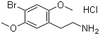 4-溴-2,5-二甲氧基苯乙胺盐酸盐分子结构 (CAS 56281-37-9)