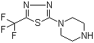 1-(5-(Trifluoromethyl)-1,3,4-thiadiazol-2-yl)piperazine molecular structure (CAS 562858-09-7)
