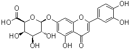 木犀草素 7-O-半乳糖醛酸苷分子结构 (CAS 56324-53-9)