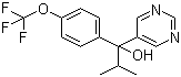 结构式 CAS# 56425-91-3, 呋嘧醇; 2-甲基-1-嘧啶-5-基-1-(4-三氟甲氧基苯基)丙-1-醇