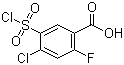 4-氯-5-氯磺酰基-2-氟苯甲酸分子结构 (CAS 56447-54-2)