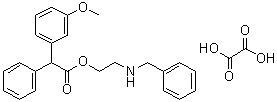 3-甲氧基-alpha-苯基苯乙酸 2-[(苯基甲基)氨基]乙基酯草酸盐分子结构 (CAS 56504-28-0)