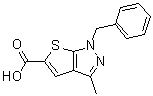 1-苄基-3-甲基-1H-噻吩并[2,3-c]吡唑-5-羧酸分子结构 (CAS 565171-09-7)