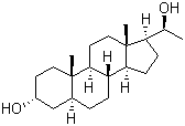 结构式 CAS# 566-58-5, 5alpha-孕甾-3alpha,20alpha-二醇