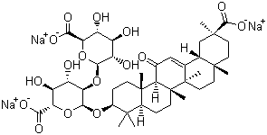 Sodium glycyrrhizinate molecular structure (CAS 56649-78-6)