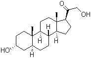 3alpha,21-二羟基-5alpha-孕甾-20-酮分子结构 (CAS 567-02-2)