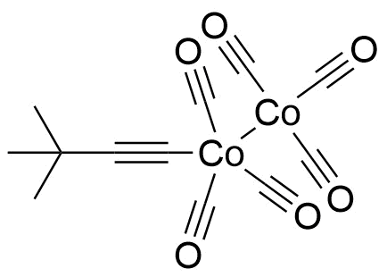 叔丁基乙炔六羰基二钴分子结构 (CAS 56792-69-9)