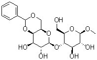 甲基 4-O-[4,6-O-(苯基亚甲基)-beta-D-半乳糖基]-beta-D-吡喃葡萄糖苷分子结构 (CAS 56865-31-7)