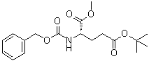 N-[苄氧羰基]-L-谷氨酸 5-叔丁酯 1-甲酯分子结构 (CAS 56877-41-9)