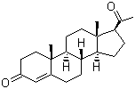 structure of CAS# 57-83-0, Progesterone;Progestin; Lutren; Lutein; Flavolutan; Corporin; Luteal hormone; 4-Pregnene-3,20-dione