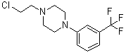 1-(2-氯乙基)-4-[3-(三氟甲基)苯基]哌嗪分子结构 (CAS 57061-71-9)