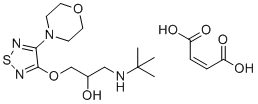 外消旋噻吗洛尔马来酸盐分子结构 (CAS 57073-55-9)